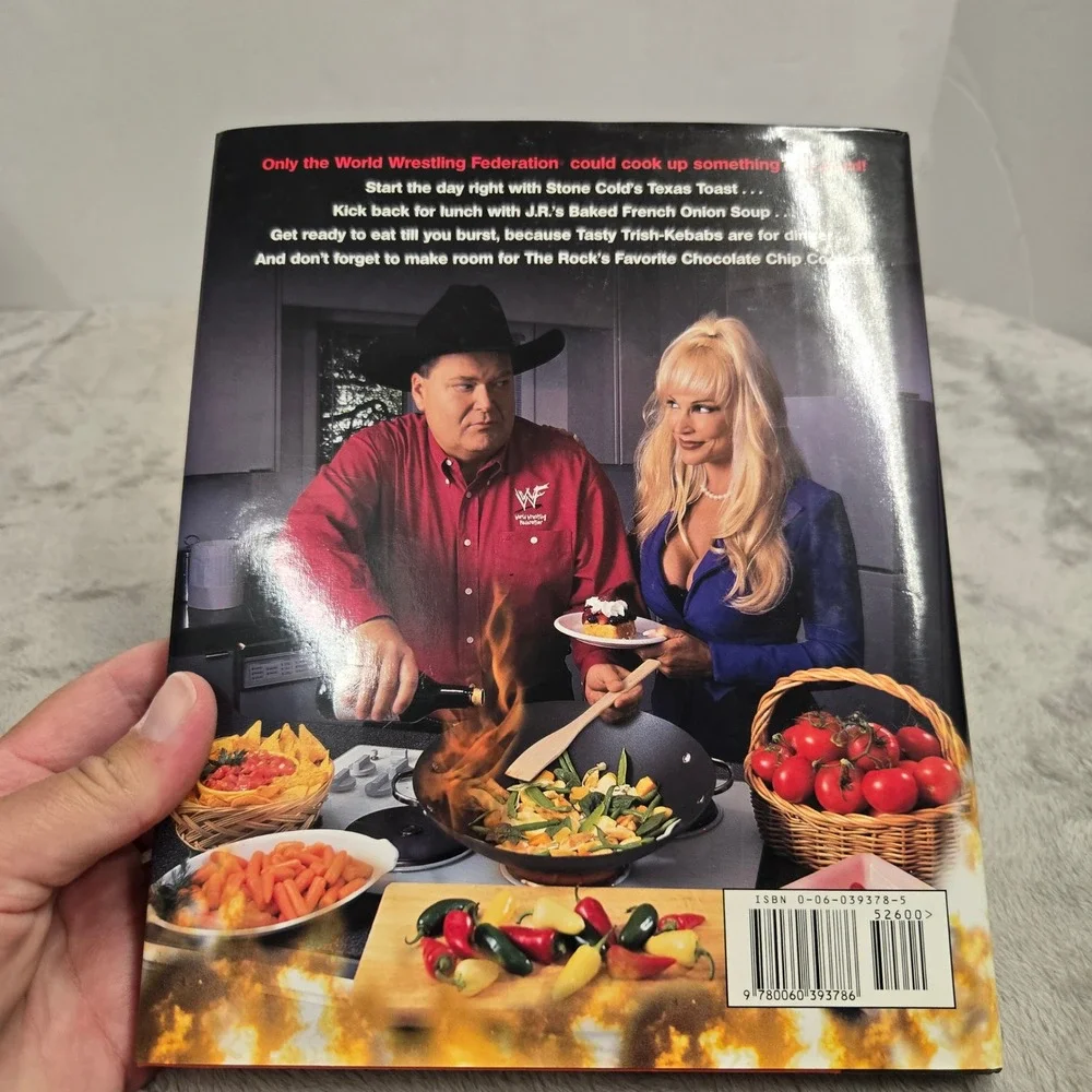 WWF Can You Take The Heat Cookbook Jim J.R. Ross 1st Ed Hardcover 2000 The Rock